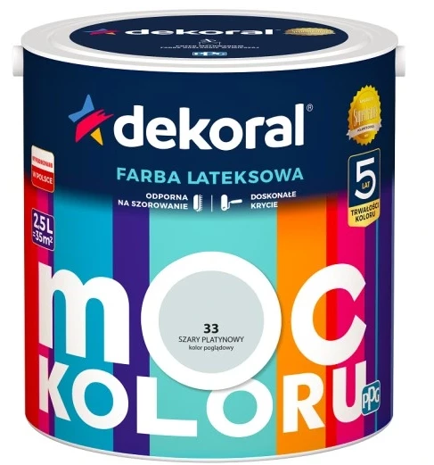 DEKORAL MOC KOLORU GREY PLATINUM 2.5L 