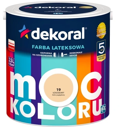 DEKORAL MOC KOLORU ŁOSOSIOWY 2,5L 