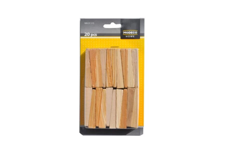 Set of wooden panel wedges - blister - 20 pcs.
