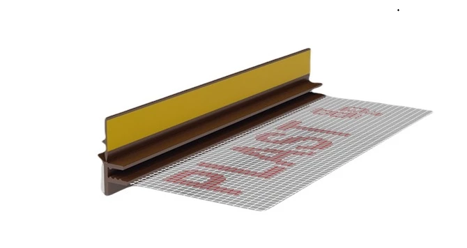 Listwa przyokienna BP13 MINI z siatką i uszczelką, 6/3 mm, długość 250 cm, CIEMNY ORZECH