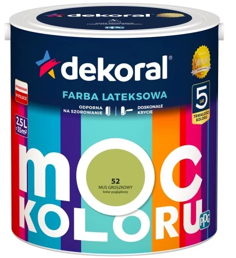 DEKORAL MOC KOLORU MUS GROSZKOWY 2,5L 