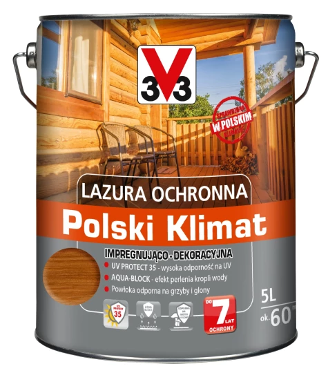 V33 Lazura ochronna 5L teak