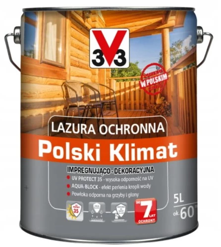 V33 Lazura ochronna 5L sosna skandynawska