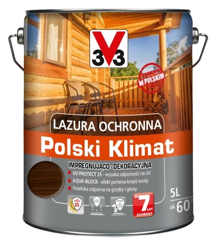 V33 Lazura ochronna 5L palisander