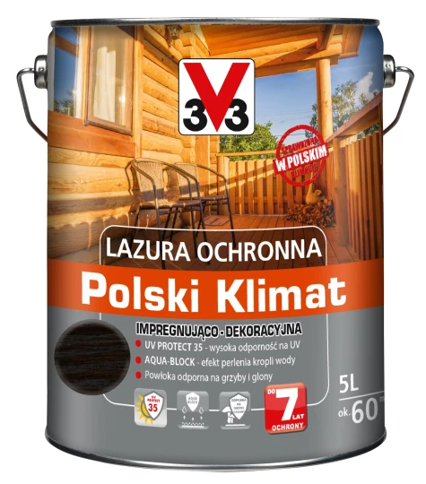 V33 Lazura ochronna 5L heban