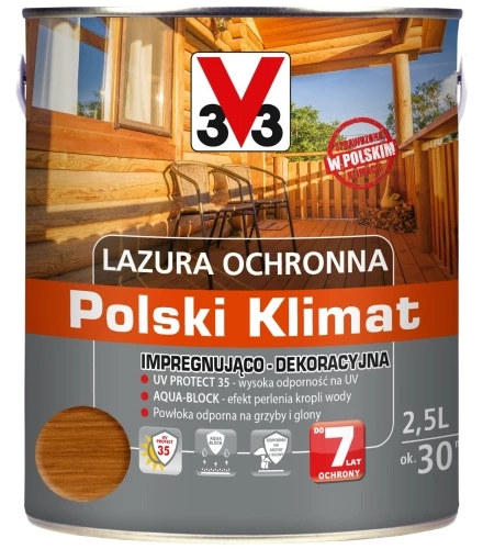 V33 Lazura ochronna 2,5L tek
