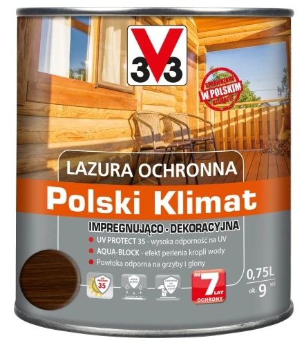 V33 protective varnish 0.75L rosewood