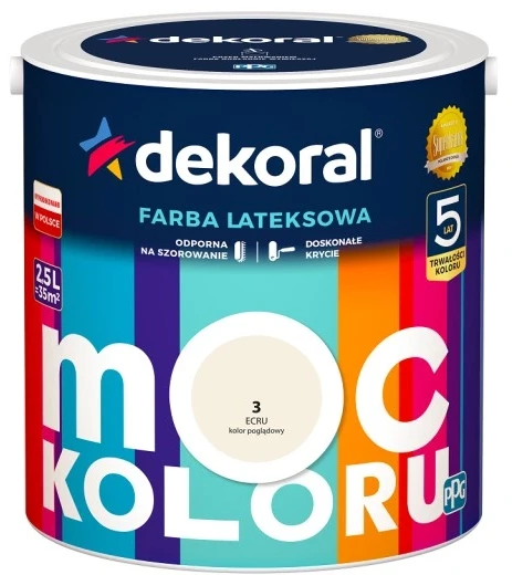 DEKORAL MOC KOLORU ECRU 2,5L 