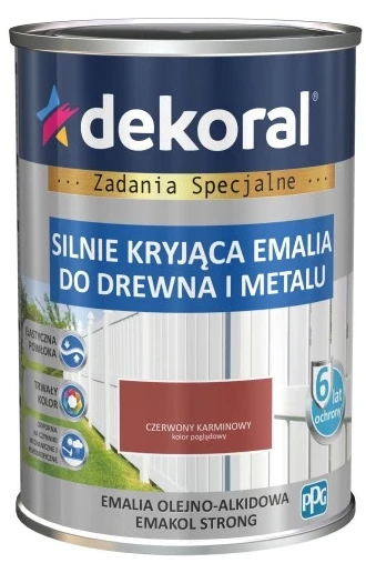 DEKORAL EMAKOL STRONG ENAMEL CARMINE RED MAT 0,9