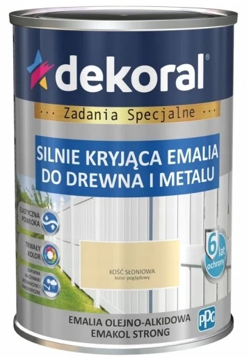 DEKORAL EMAKOL STRONG EMALIA KOŚĆ SŁONIOWA 0,9L