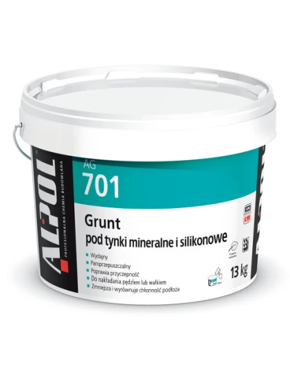 ALPOL AG701 Grunt pod tynki mineralne i silikonowe 13 kg