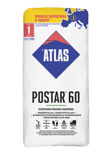 ATLAS POSTAR 60 Ekspresowa Posadza Cementowa 25 kg