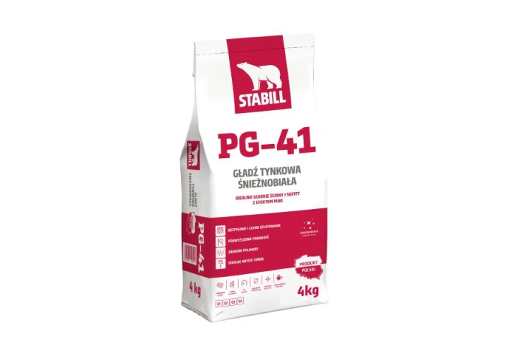 STABILL PG-41, gładź tynkowa śnieżnobiała, 4 kg