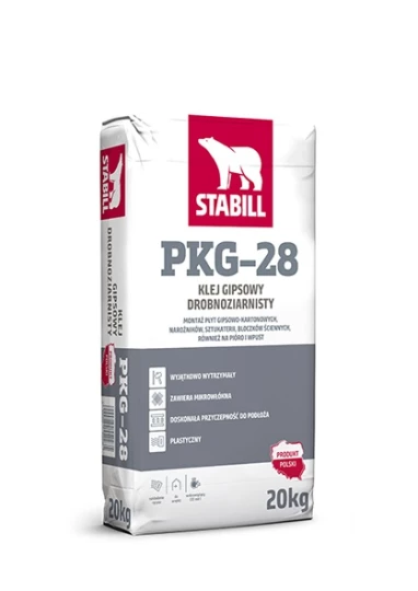 STABILL PKG-28, klej gipsowy drobnoziarnisty, 20 kg