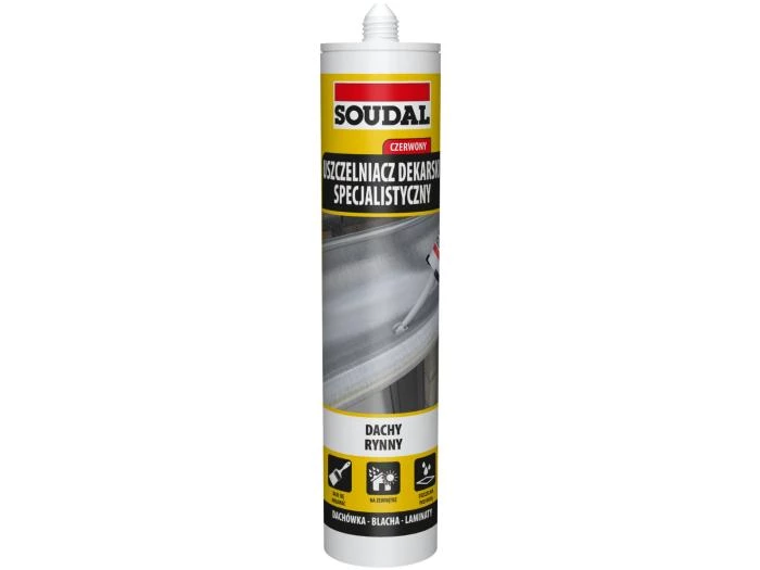 SOUDAL Specjalistyczny uszczelniacz dekarski czerwony 280 ml