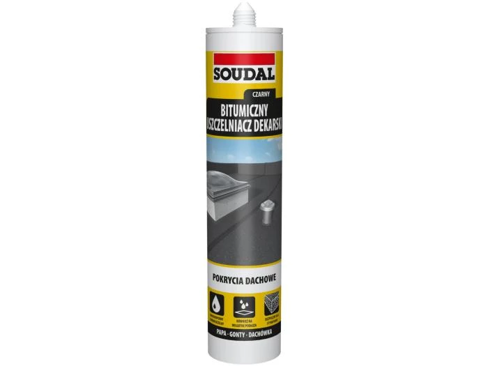 SOUDAL Uszczelniacz dekarski bitumiczny czarny 280ml