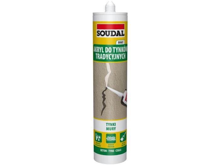 SOUDAL AKRYL DO TYNKÓW BIAŁY 280ml