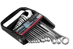 PRO ZESTAW KLUCZY PŁASKO-OCZKOWYCH 12 SZTUK CRV WK-S12CRV-CS