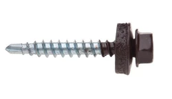 Wkręt farmerski blacha do drewna typ OD 4,8x28mm z podkładką T14 RAL 7016 [OP 250]