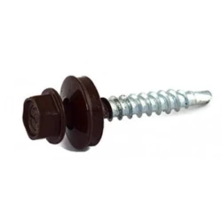Wkręt farmerski blacha do drewna typ OD 4,8x35mm z podkładką T14 RAL 7024 [OP 250]