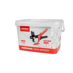 PRO SYSTEM POZIOMUJĄCY PRO-SP800 1MM KLIPSY 500 SZT WIADRO 10l