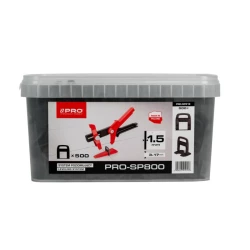 PRO SYSTEM POZIOMUJĄCY PRO-SP800 1,5MM KLIPSY 500 SZT WIADRO 10L