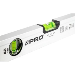 PRO Poziomnica PRO600 Plus, biała, libella 2% 40cm