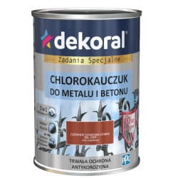DEKORAL CHLOROKAUCZUK CZERWONY TLENKOWY CIEMNY 0,9L