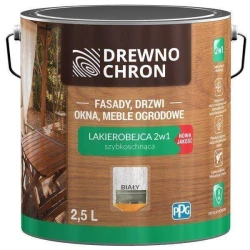 DREWNOCHRON LAKIEROBEJCA 2W1 BIAŁY 2,5L
