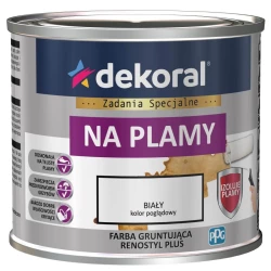 DEKORAL RENOSTYL PLUS 0,4L BIAŁA FARBA GRUNTUJĄCA PLAMY