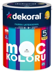 DEKORAL MOC KOLORU BIAŁY DOM 5L 