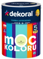 DEKORAL MOC KOLORU LIMONKOWY SORBET 5L 