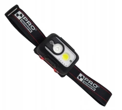 LATARKA CZOŁOWA LED CIEPŁE/ZIMNE ŚWIATŁO Z AKUMULATOREM LI-ION I CZUJNIKIEM RUCHU 450LM, PRO-LD105