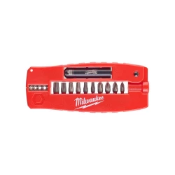 Milwaukee Zestaw bitów Shockwave do śrub Phillips, Pozidriv i Torx, PH2, PZ1 - PZ3, TX15 - TX40 (12 szt.)