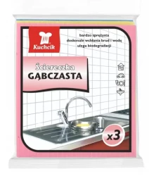 Ścierka gąbczasta mokra / 3szt