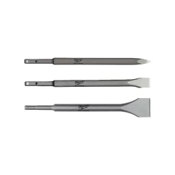 Milwaukee Zestaw dłut SDS-Plus (wąskie, szerokie, szpicak), 250 mm (3 szt.)