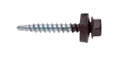 Wkręty samowiercące do drewna OD 4,8x28 mm z podkładką T14 - RAL 8019 - blister - 20 szt.