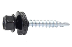 Wkręty samowiercące do drewna OD 4,8x35 mm z podkładką T14 - RAL 9005 - blister - 20 szt.