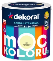 DEKORAL MOC KOLORU PROMIEŃ SŁOŃCA 2,5L 