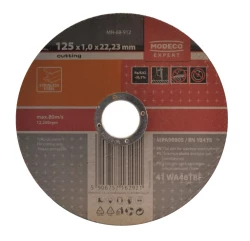 Ściernica do cięcia stali nierdzewnej 125x1,0x22,23 mm płaska