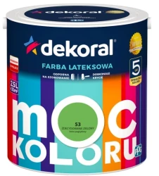 DEKORAL MOC KOLORU ZDECYDOWANIE ZIELONY 2,5L 