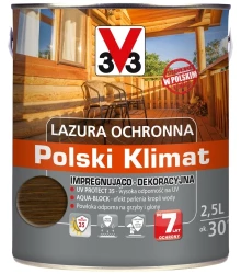 V33 Lazura ochronna 2,5L orzech