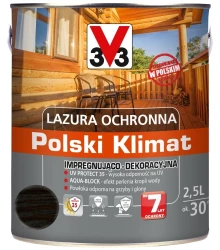 V33 Lazura ochronna 2,5L heban