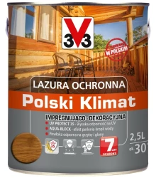 V33 Lazura ochronna 2,5L dąb jasny