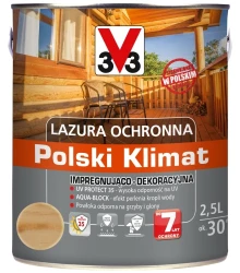 V33 Lazura ochronna 2,5L bezbarwna