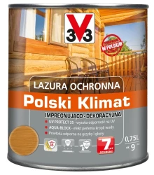 V33 Lazura ochronna 0,75L sosna skandynawska