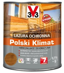 V33 Lazura ochronna 0,75L dąb jasny