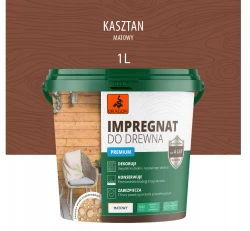 DRAGON Impregnat akrylowy do drewna 1L - kasztan