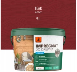 DRAGON Impregnat akrylowy do drewna 5L - teak