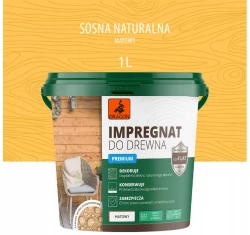 DRAGON Impregnat akrylowy do drewna 1L - sosna naturalna